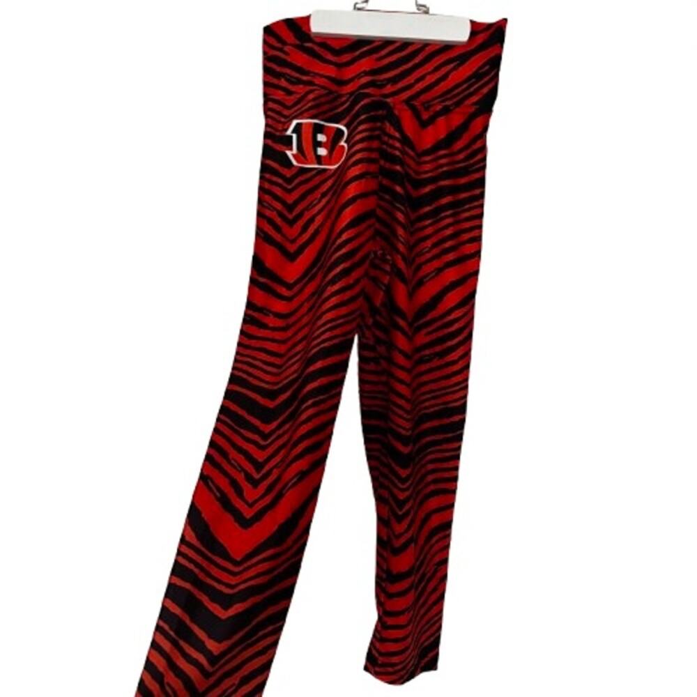 Zubaz NFL Cincinnati Bengals Women's Leggings XS Black Orange Football Fan